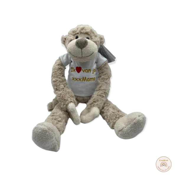 Slingeraap met naam Bruin
