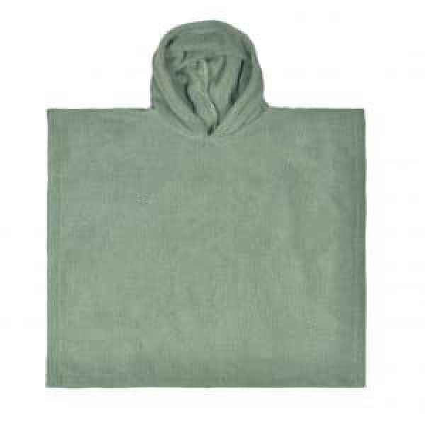 Poncho met naam Stone Green