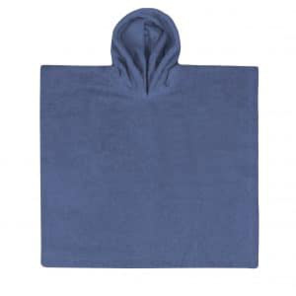 Poncho met naam Silk Blue